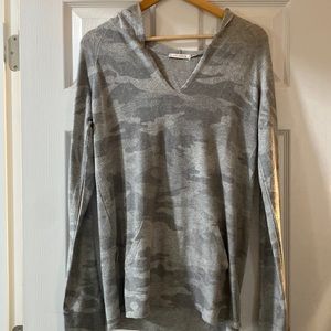 Super Soft Grey Camo Print Hoodie